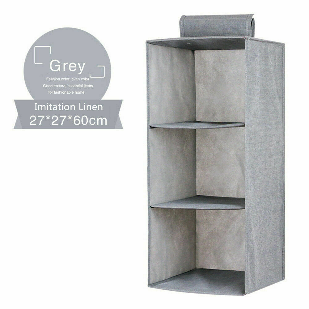 Cotton Closet Wardrobe Cabinet Organizer Hanging Pocket Drawer Clothes Storage Clothing Home Organization: 1