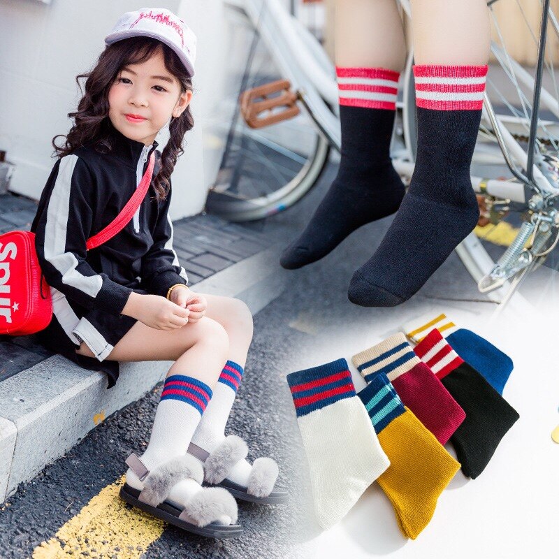 Autumn Winter Warm kids School Students Carton Cotton Children Toddler White Skateboard Ankle Soccer Warm Boy Girl Socks