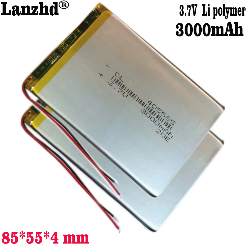1-10szt 405585 3000mAh 3.7V bateria litowo-polimerowa bateria Lipo do Power Bank Tablet PC PAD Laptop Notebook klawiatura MID