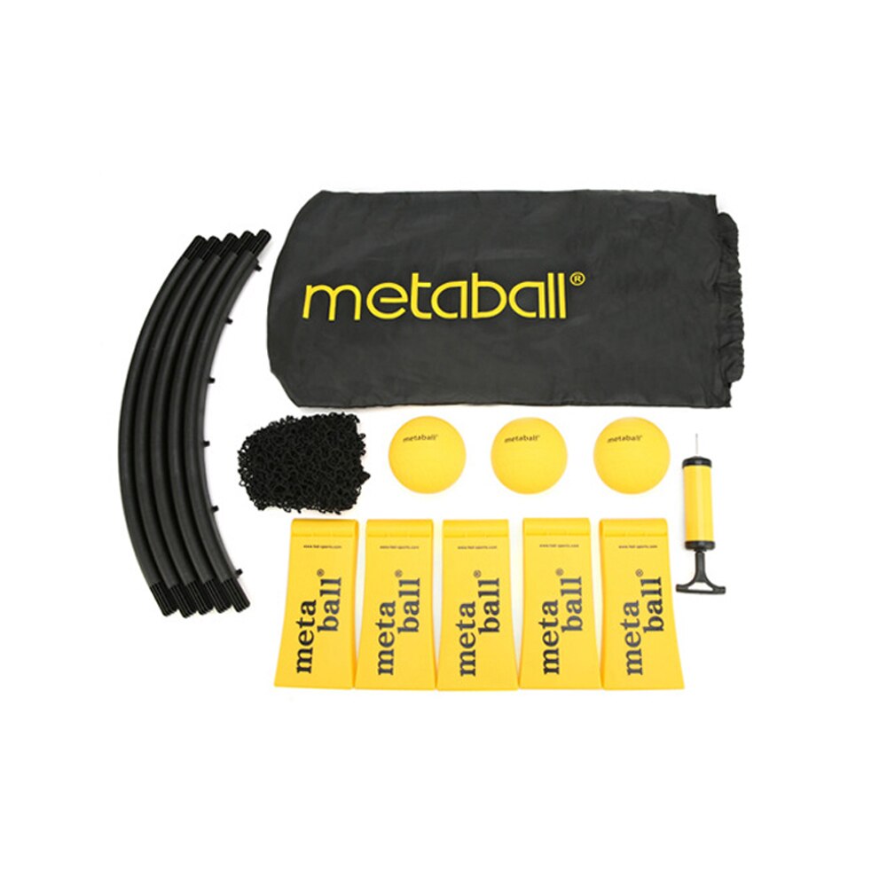 Udendørs volleyball træning mini beachvolley spil sæt holdsport græsplæne fitness udstyr net med 3 bolde
