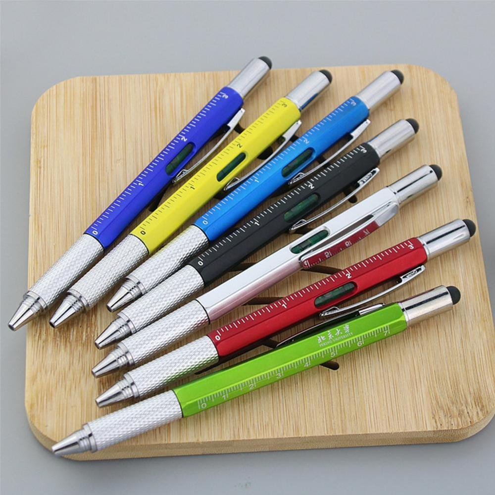7 pièces/ensemble multifonctionnel tournevis stylo à bille bureau fournitures écran stylos métal école papeterie outil U9W6