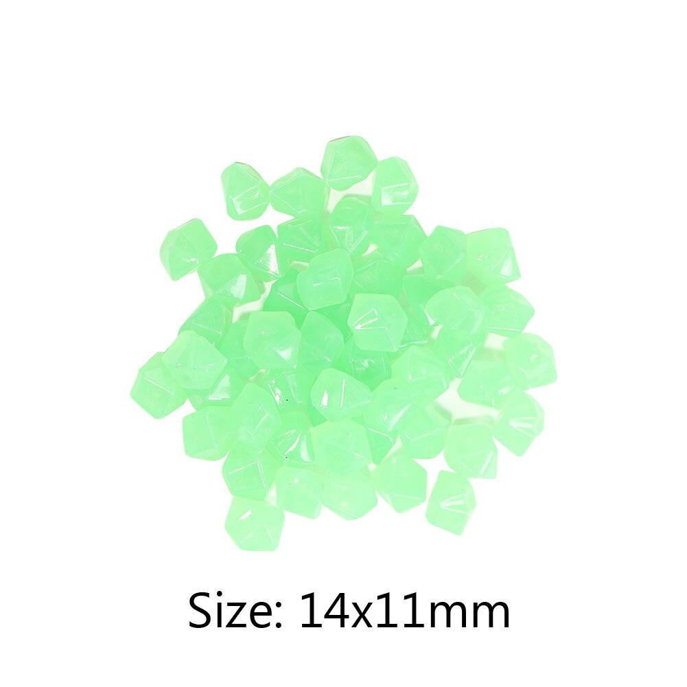 100Pcs Luminous Glowing Stones GloIin the Dark Garden Outdoor Aquarium Accessories for Fish Tank Decoration: Style G