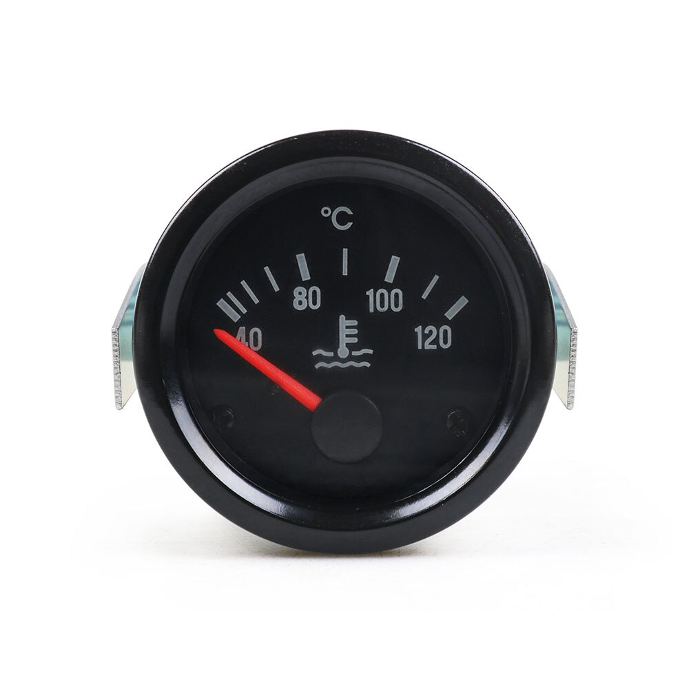 2&quot; 52mm Car Water Temperature Gauge 40-120 Celsius Pointer 12V Water Temp Gauge Yellow Light Car Meter No Sensor