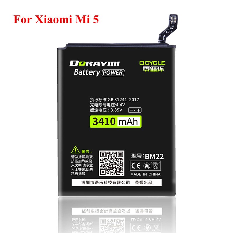 DORAY mi BN31 BN37 BM22 BM47 BM49 BATTERIJ Voor xiao Mi mi 5 5X A1 max RED MI 3 3S 3X4X6 6A Note 5A Pro Y1 Lite Vervanging Bateria: BM22 - Mi 5