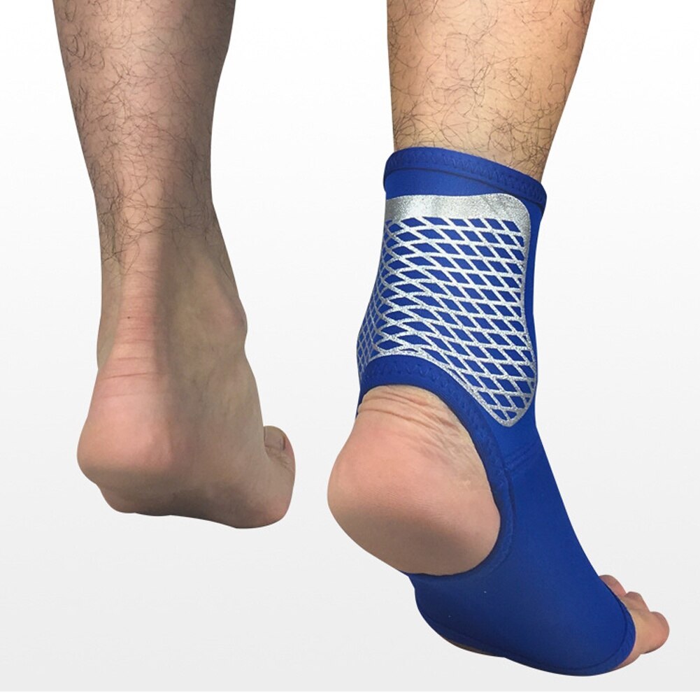 Soft Ankle Support Gym Running Protection Foot Elastic Ankle Brace Guard Sport Fitness Support for Injury Recovery D40: Blue / XL