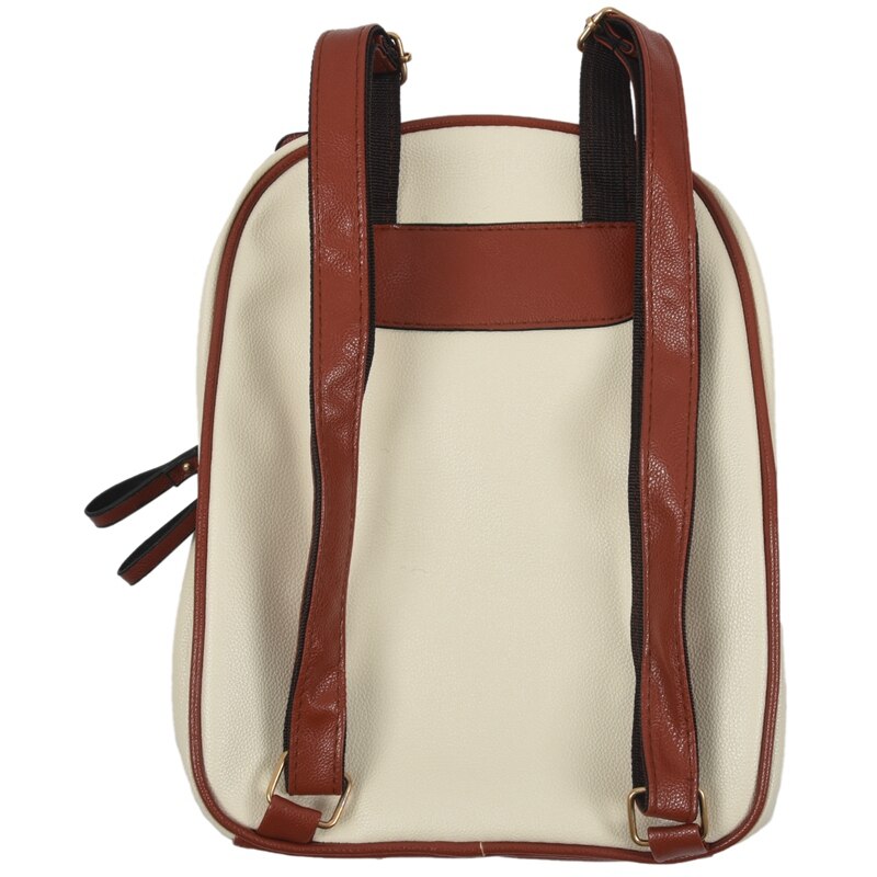 Vintage cuir sac à dos sac à dos épaule voyage sac d'école sac à dos beige