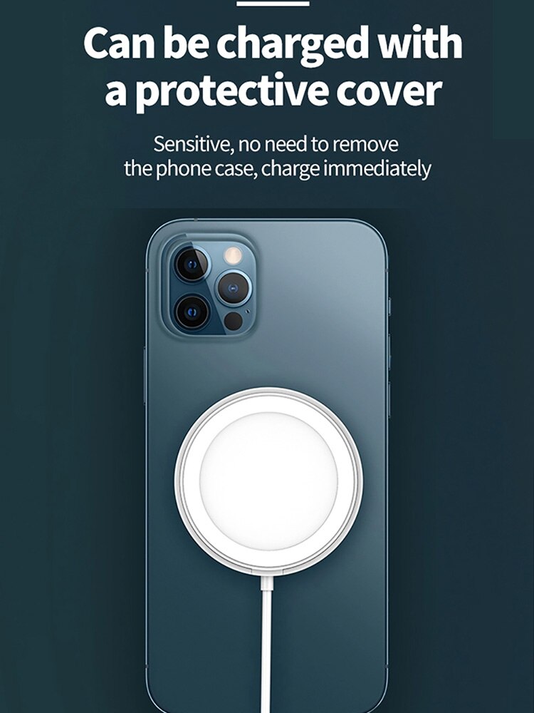 Magnetische 15w snelle draadloze oplader voor telefoon 12 draadloze oplader voor telefoon 12 pro max snel draadloos oplaadpad