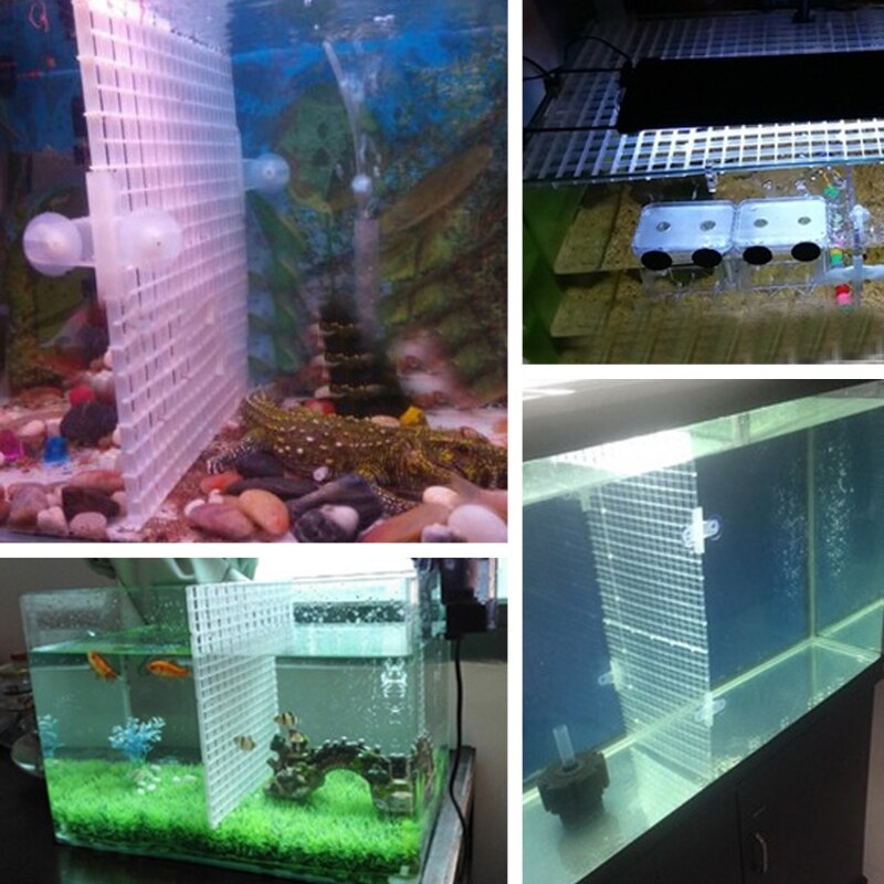 1pc akvariefisk akvarium isoleringsdeler filter patition bord netdeler indehaver kæledyrsforsyninger