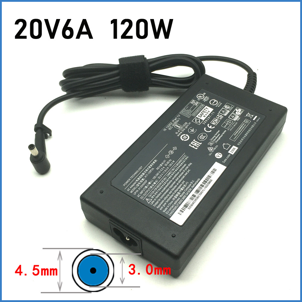 Oryginalny zasilacz do laptopa msi cyborg 15 ai a1v 14 a13v a13u, ładowarka  a17-120 p 2a adp -120vh d 20v 6a 120w