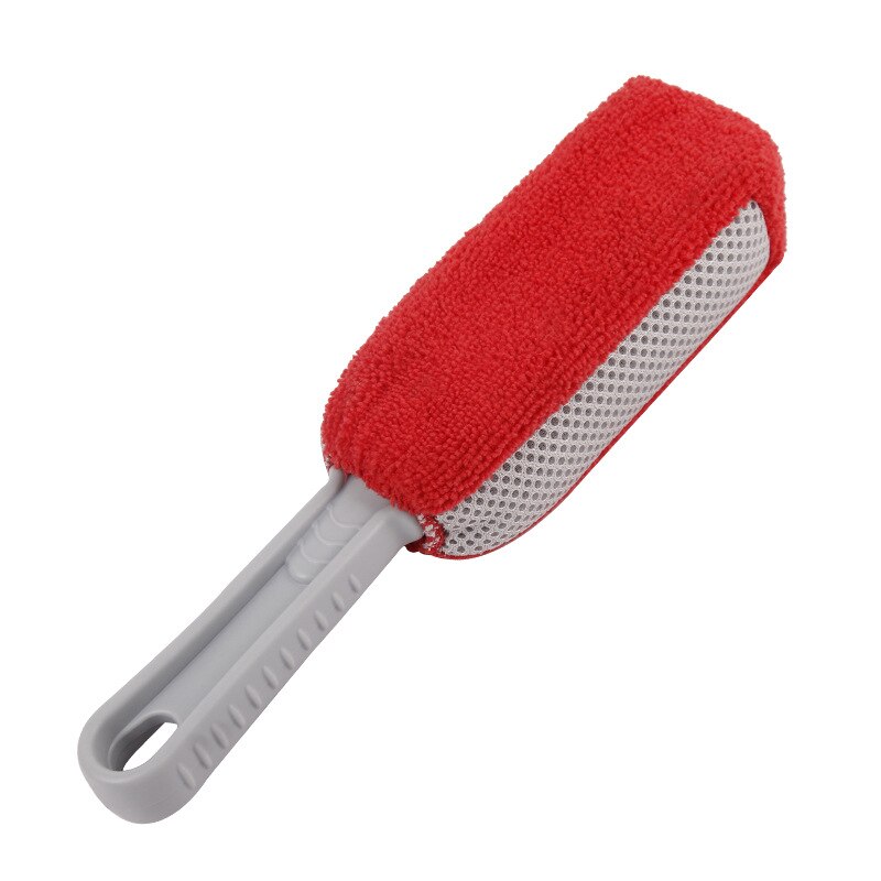 Car Wheel Wash Brush Plastic Handle Vehicle Cleaning Brush Wheel Rims Tire Washing Brush Black Car Repair and Maintenance