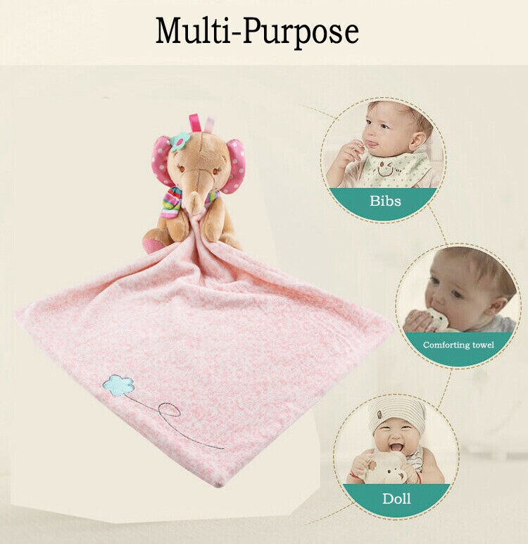 Lovely Toddler Baby Security Blanket Infant Appease Towel Play Hanging Cute Animal Doll Comforter