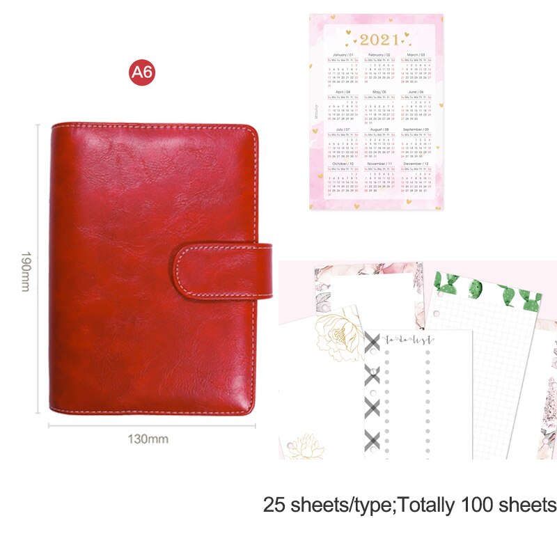 Cherry Blossoms Sakura 80 Sheets A6 Loose-leaf Notebook