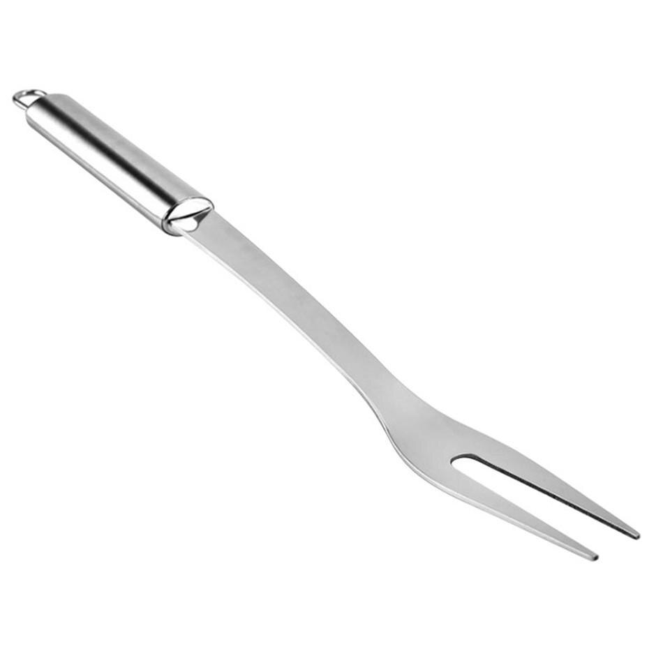 Kitchen Gadgets Stainless Steel BBQ Fork Barbecue Meat Food Fork Grill Tool BBQ Accessories Portable Outdoor Barbecue Appliances