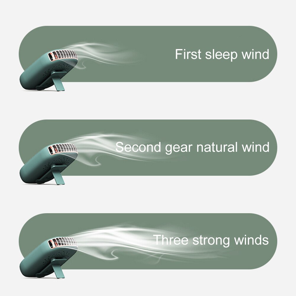 Mini Portable Neck Fan USB Rechargeable Bladeless Fan Ventilador Hanging Handheld Silent Digital Display Electric Cooling Fans