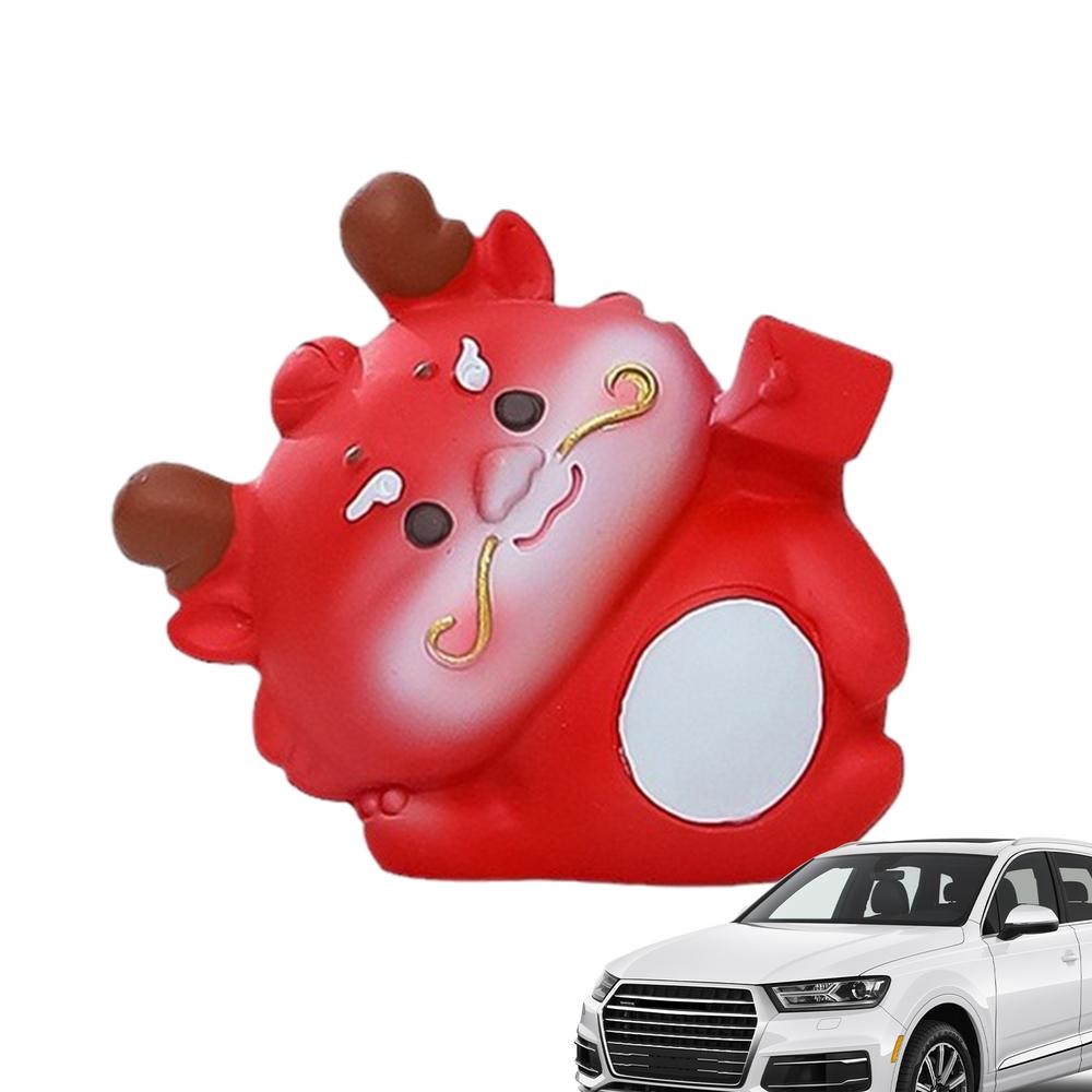 Small Dragon Statue Resin Statue Chinese Dragon Desktop Figurines Miniature Ornament Exquisite Dragon Year Figurines Home: Red