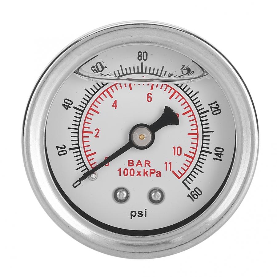 0-160 PSI/bar Car Fuel Pressure Regulator Gauge Liquid Fill Fuel/Oil Meter fuel pressure regulator valve car accessories