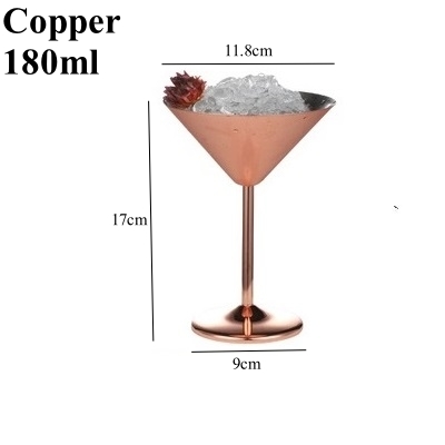 180ml Stainless Steel Wine Glass Cocktail Goblet Red Wine Martini Metal Wine Glass Champagne Cup For Bar Restaurant: green
