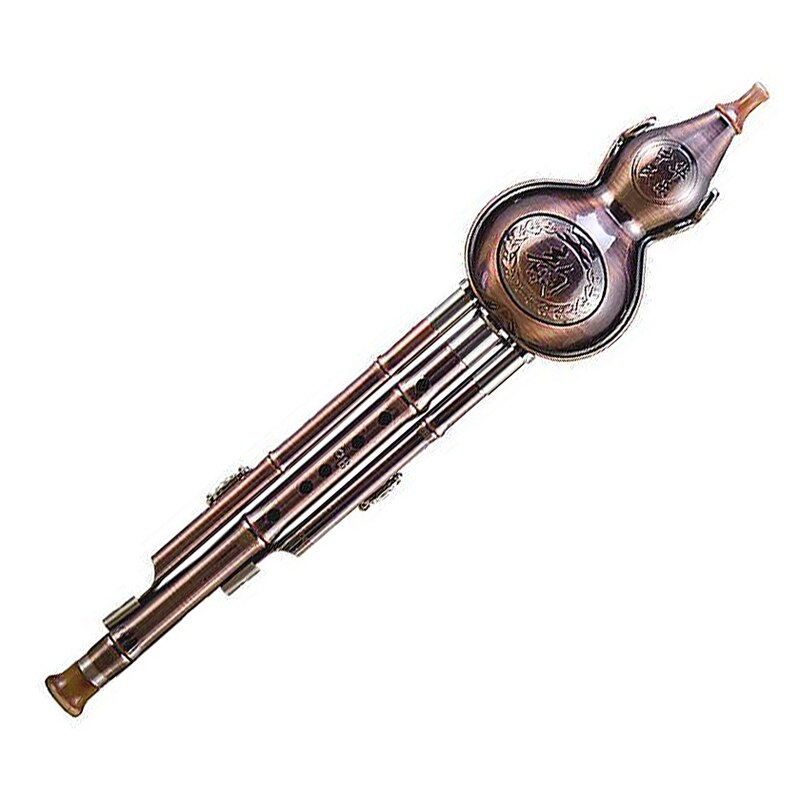 Chinois fait à la main gourde soie métal Kalebes Cucurbit flottant Instrument de musique folklorique débutant mélomanes