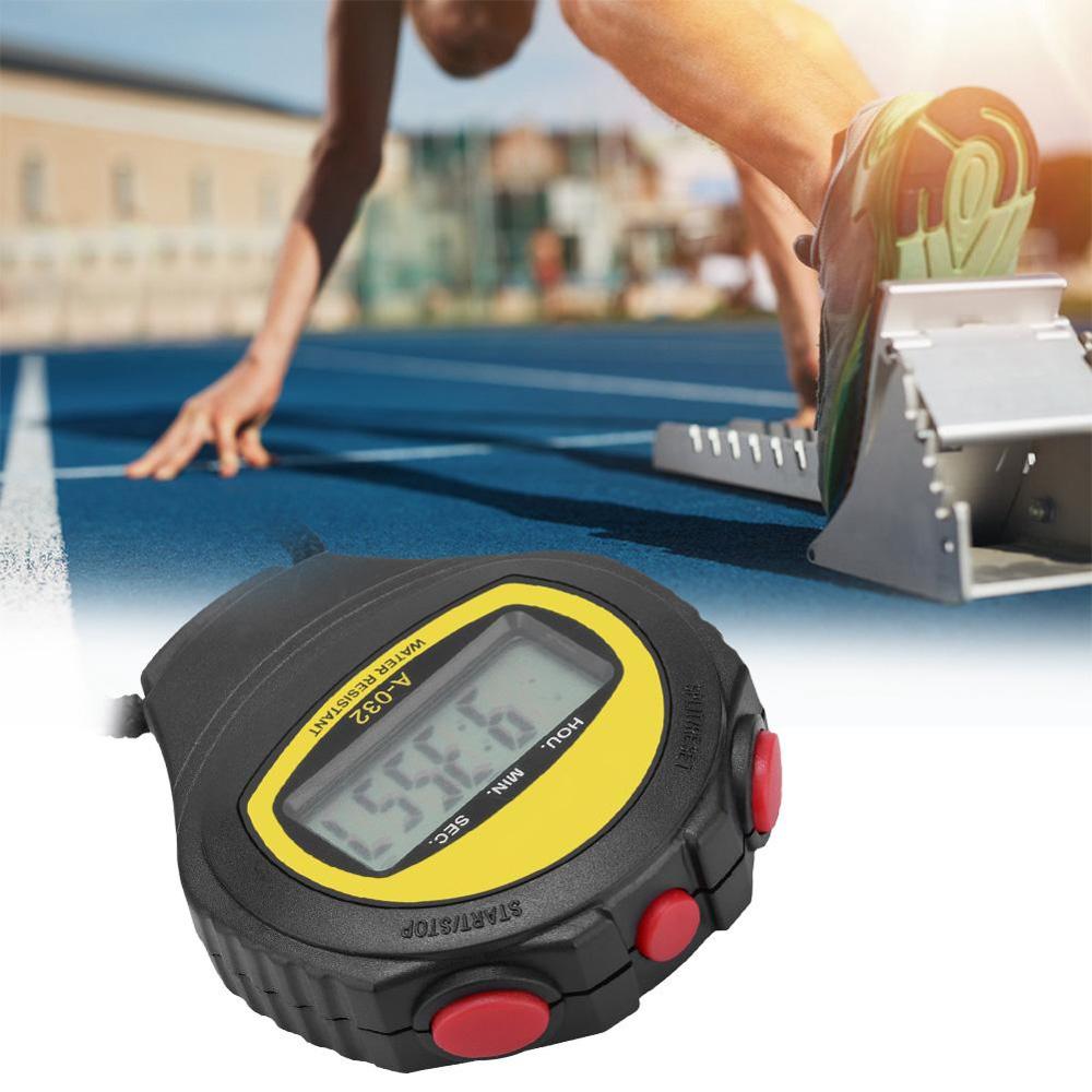 Grote Digitale Led Display Sport Stopwatch Timer 1/100 S Multifunctionele Nauwkeurig Instant Lezen Countdown Timer Stopwatch