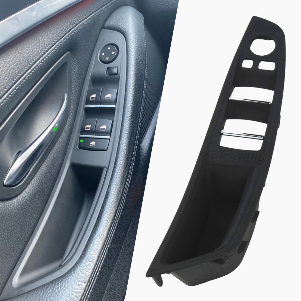 1pc For BMW 5 series F10 F11 F18 LHD Car Interior Left Front Door Handle Panel Driver's Seat Button Switch Frame Storage Box
