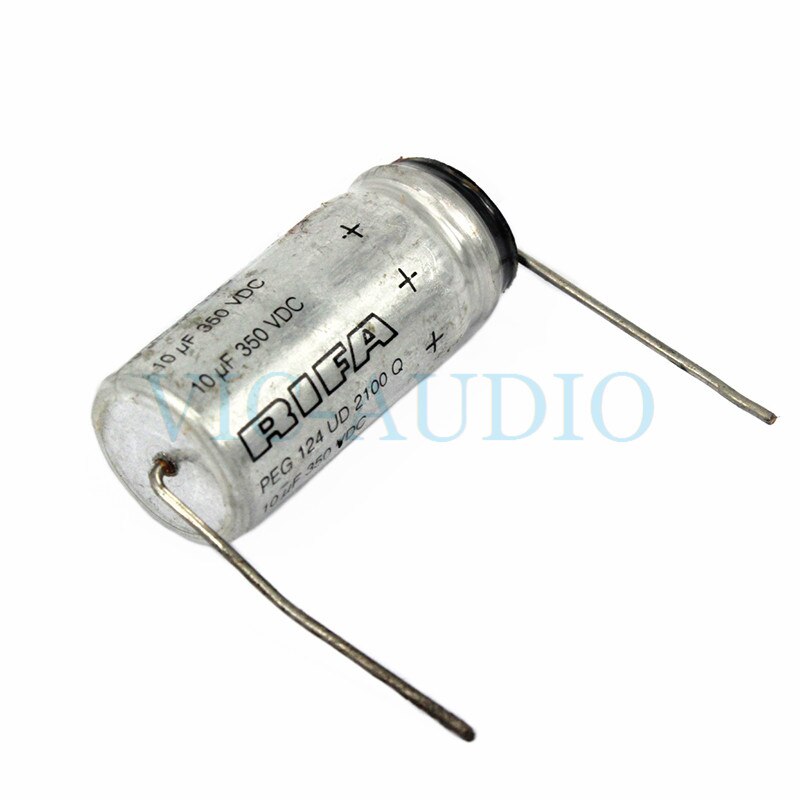 Condensador electrolítico de Pin Axial, piezas de amplificador de 10UF y 350V, accesorios de Audio para bricolaje, serie Richa PEG124, 2 uds.,