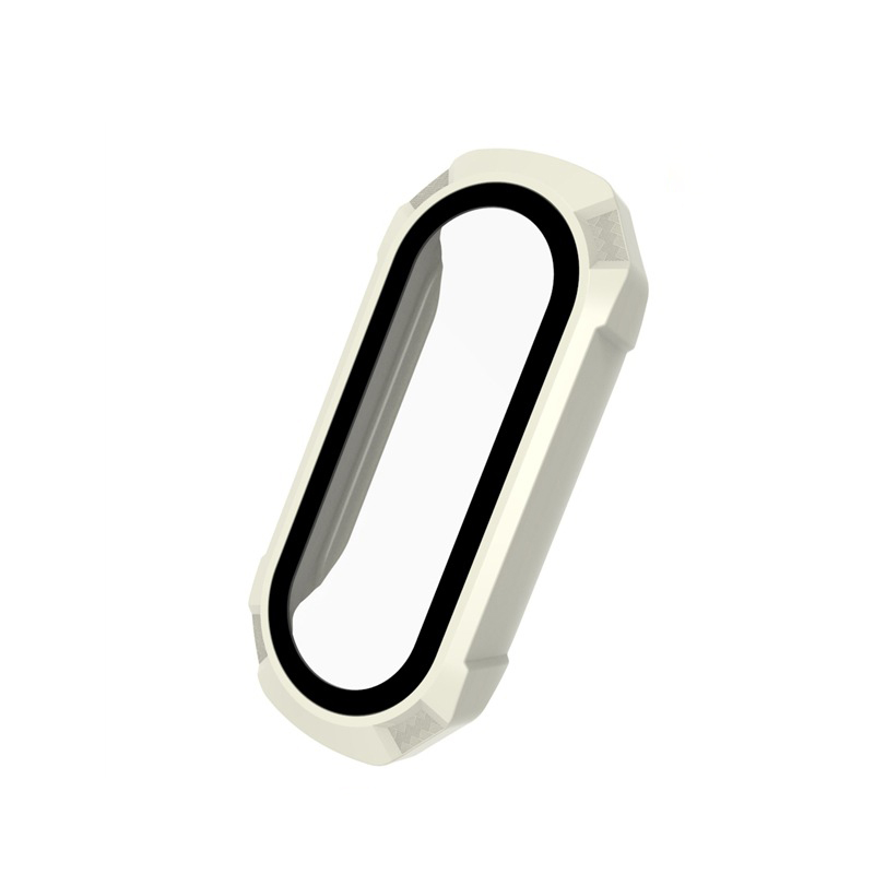 Funda protectora de pantalla para Xiaomi Mi band 5, 6 y 4, funda protectora de cobertura completa, accesorios para Mi band 6 y 4: white