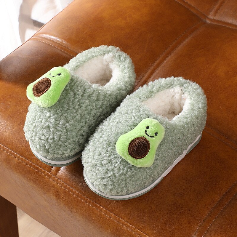 Winter freundlicher Schuhe Hausschuhe freundlicher Lustige Weiche Anti-schlupf Startseite Haus Schuhe freundlicher Baby Mädchen Karikatur Slipper drinnen Boden schuhe: Grün / 30-31
