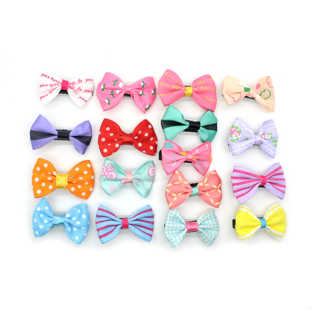 10pcs/pack Mixed Color Bowknot Kids Baby Children Hair Clip Bow Pin Barrette Hairpin Ornament Accessories For Girl