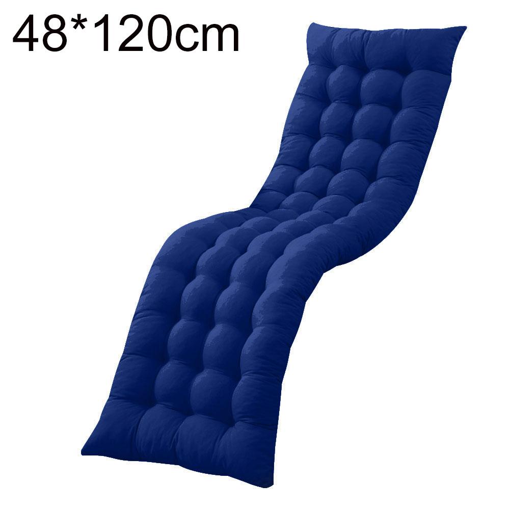 Winter Opvouwbare Dikker Kussen Kussen Dubbelzijdig Stoel Kussen Zachte Warme Fauteuil Stoel Seat Mat Lange Kussens Home Decor: Navy / 48x120cm