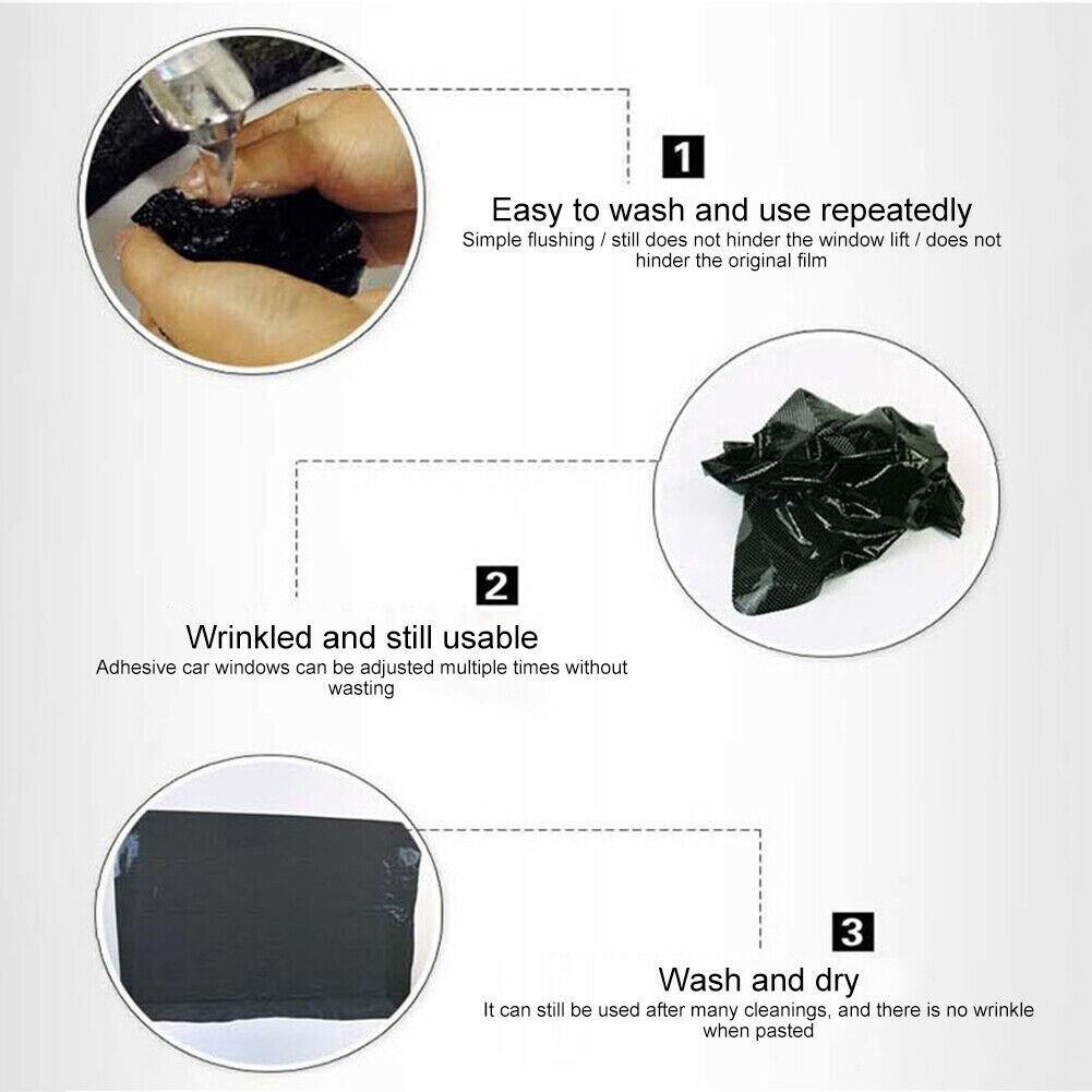 Car Static Sunshade Stickers Window Glass Sunscreen Curtain Insulation Curtain Car Sunroof Sun Shade Sun Block Film Anti-UV