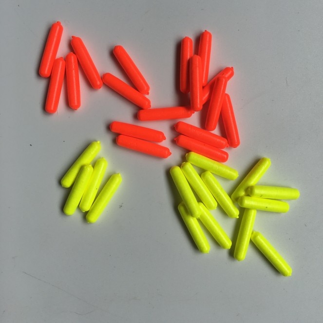 Flotador de pesca con indicador de caída de lágrima, Color amarillo/rojo, flotadores con luz, 100 Uds.