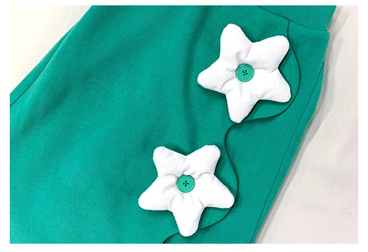 Neonata verde 3D fiori moda gonne bambini Casual gonne di alta qualità bambini primavera autunno nuova gonna a trapezio 6-16Y WZ548