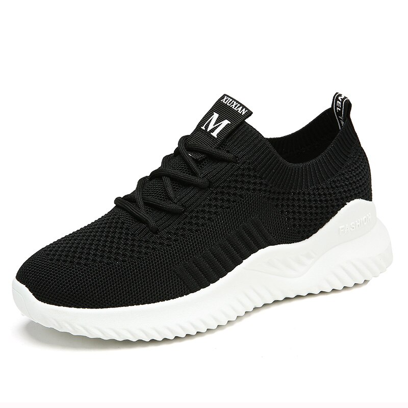 Tenis Feminino Tenis Mujer Women Tennis Shoes Light Female Sneaker Gym Fitness Lady Trainers Tenis Blancos: Black / 7