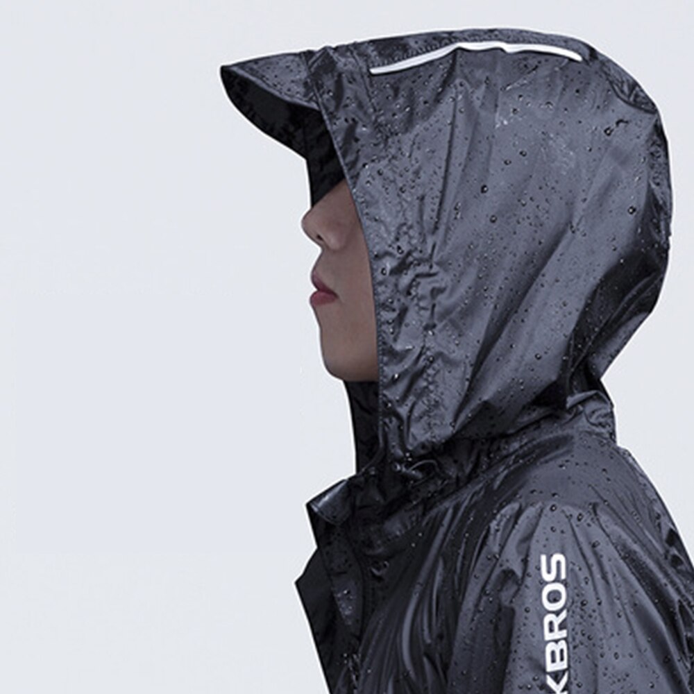 ROCKBROS-chubasquero de ciclismo para hombre, impermeable, reflectante, transpirable, con capucha, portátil, para deportes al aire libre, equipo de ciclismo