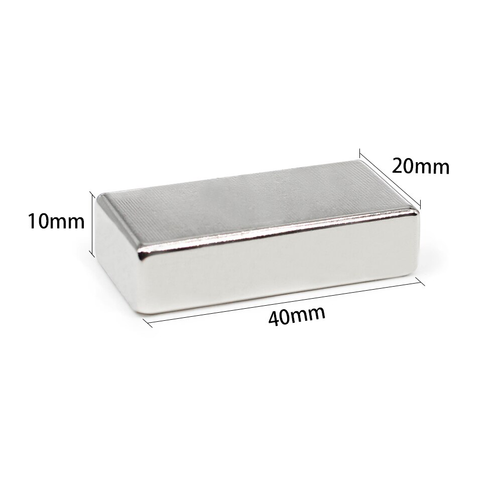 1/2/3/5Stck 40x20x10mm Quadrate Super Starke Starke Magneten N35 dicken Block dauerhaft Magnet 40x20x10 Neodym Magnet 40*20*10