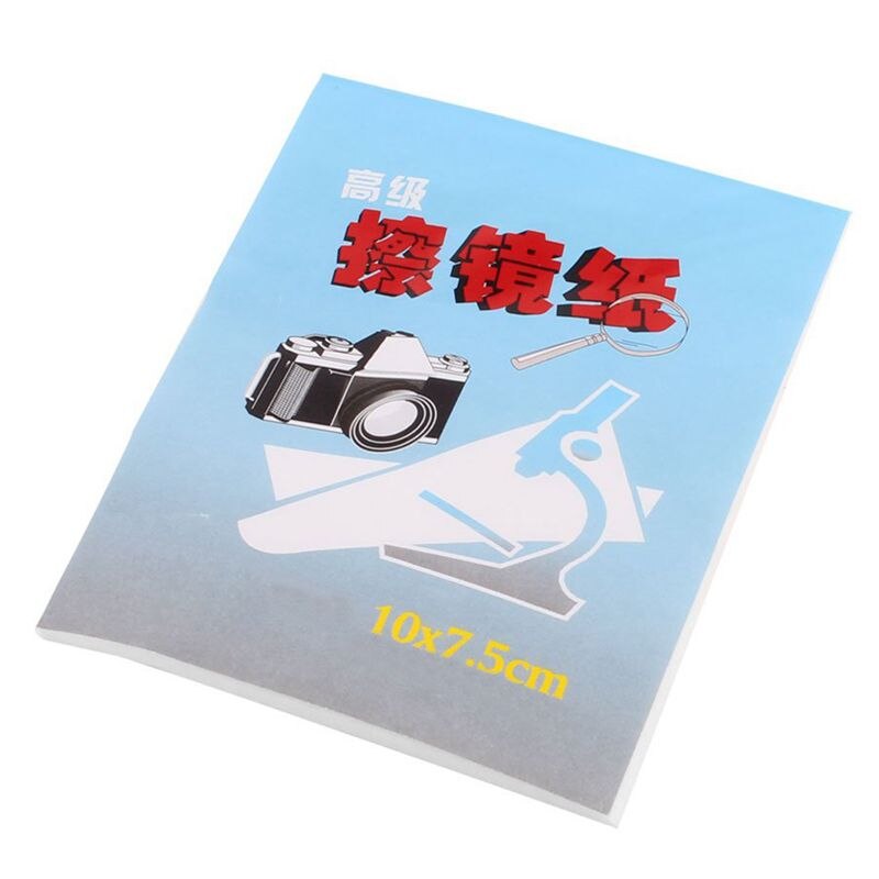 1 Booklet 50 Pcs 10cm x 7.5cm White Soft Cleaning Paper Tissue for Camera Lens