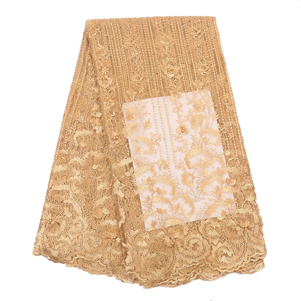 Nigerian Lace Fabrics Embroidered African Lace Fabric For Wedding Dress French Tulle Lace Material YA3275B-7