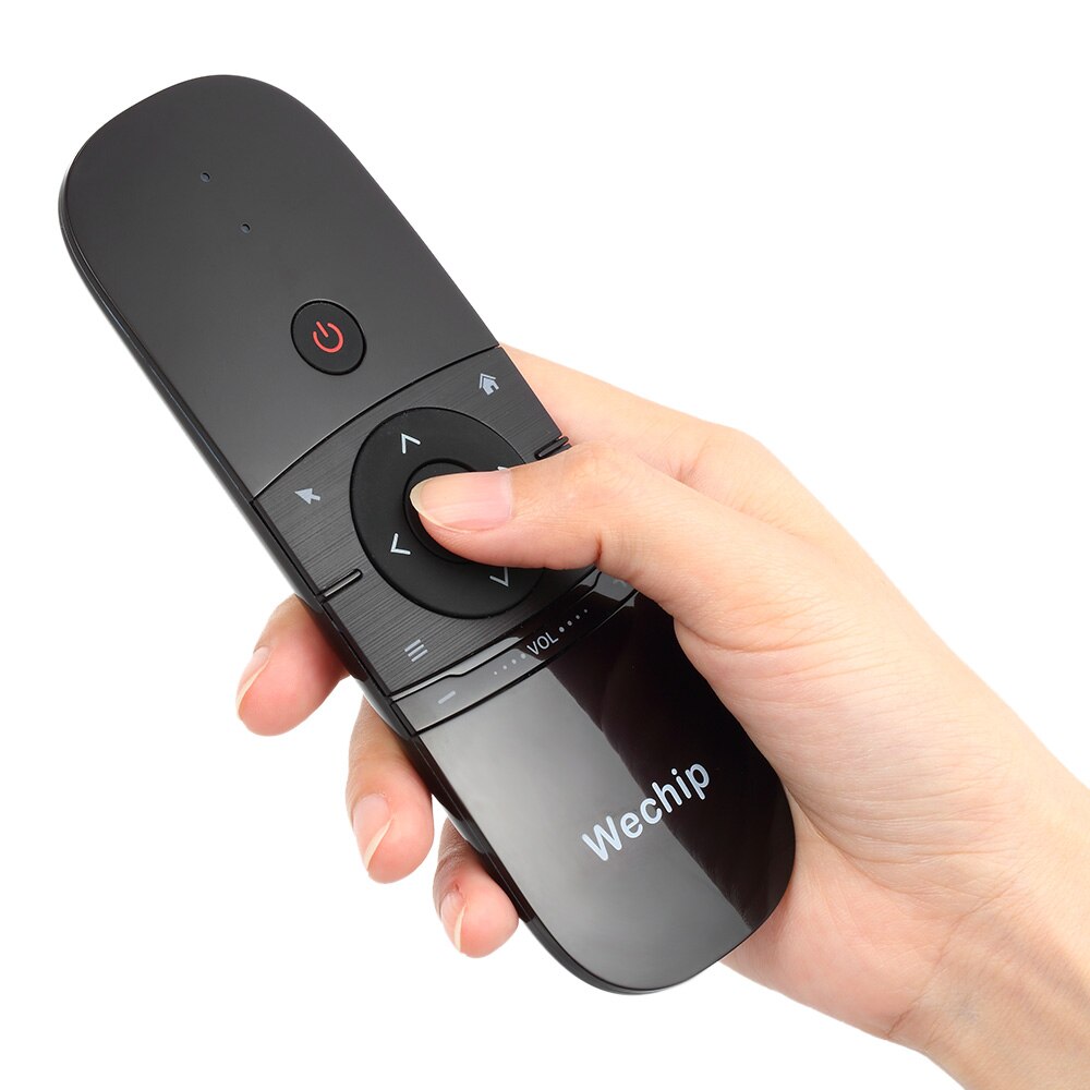 Wechip W1 2.4G Air Mouse clavier sans fil télécommande infrarouge apprentissage à distance sens de mouvement 6 axes avec récepteur USB pour TV