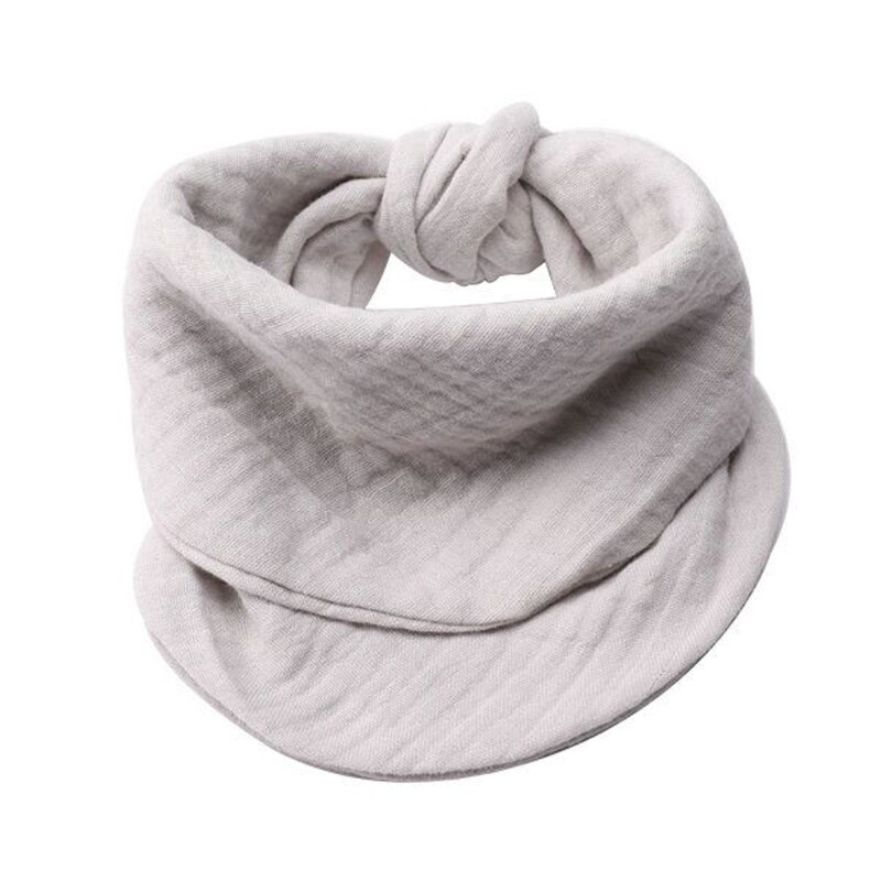 Gaas Slabbers Pasgeboren Burp Doek Bandana Peuter Sjaal Baby Speeksel Handdoek: Light Gray