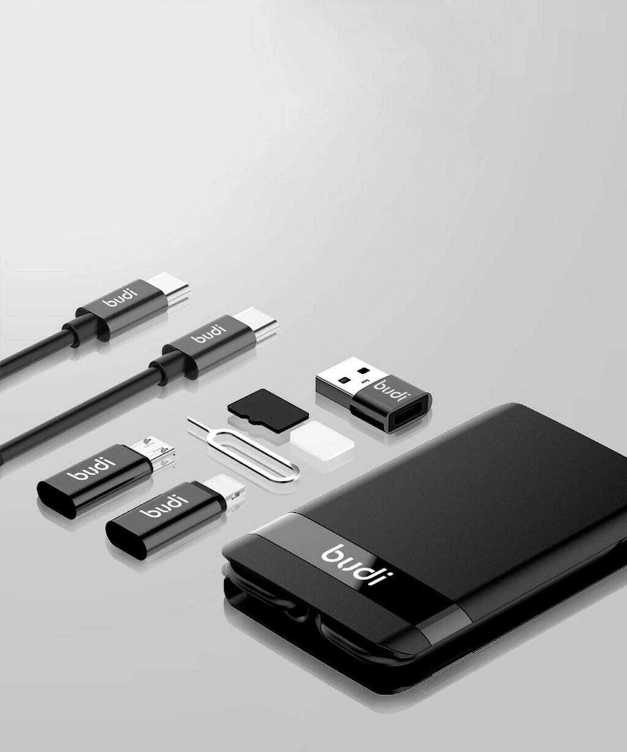Multifunctionele Universele Smart Adapter Card Opslag Datakabel USB Doos Draadloos Opladen Voor iphone Voor xiaomi Voor huawei