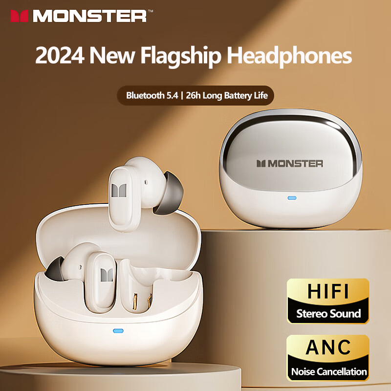 Oryginalny Monster Airmars XKT28 Bluetooth V5.3 słuchawki bezprzewodowe słuchawki douszne z redukcją szumów podwójny tryb zestawu słuchawkowego słuchawki z dźwiękiem HIFI