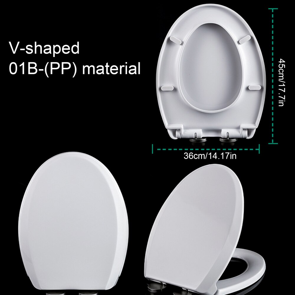 Toilet Seat Lid Soft Close Luxury Durable Thicken Universal Bathroom PP Material