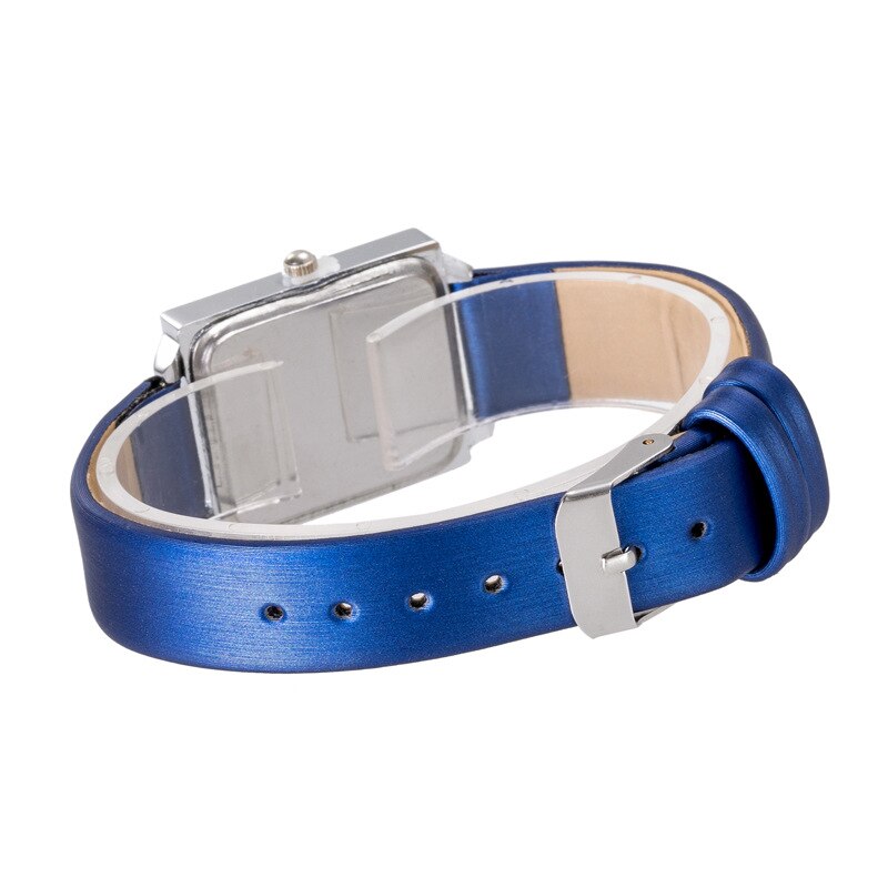 Dame quartz ur krystal firkantet ur ur kvinder armbånd ure kjole pu band kvinde ure romerske arabertal