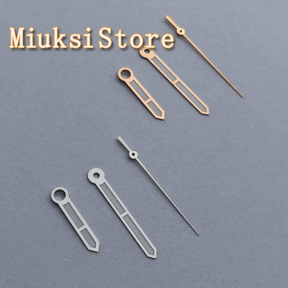 Parnis silver roséguld klocka visare lysande markör passar  nh35 nh36 7 s 26 automatiskt urverk