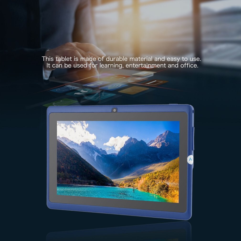 7 Inch Refurbished Q88 Quad-Core Wifi Tablet Zeven-Inch Usb Voeding 512Mb + 4Gb duurzaam Praktische Tablet Blauw