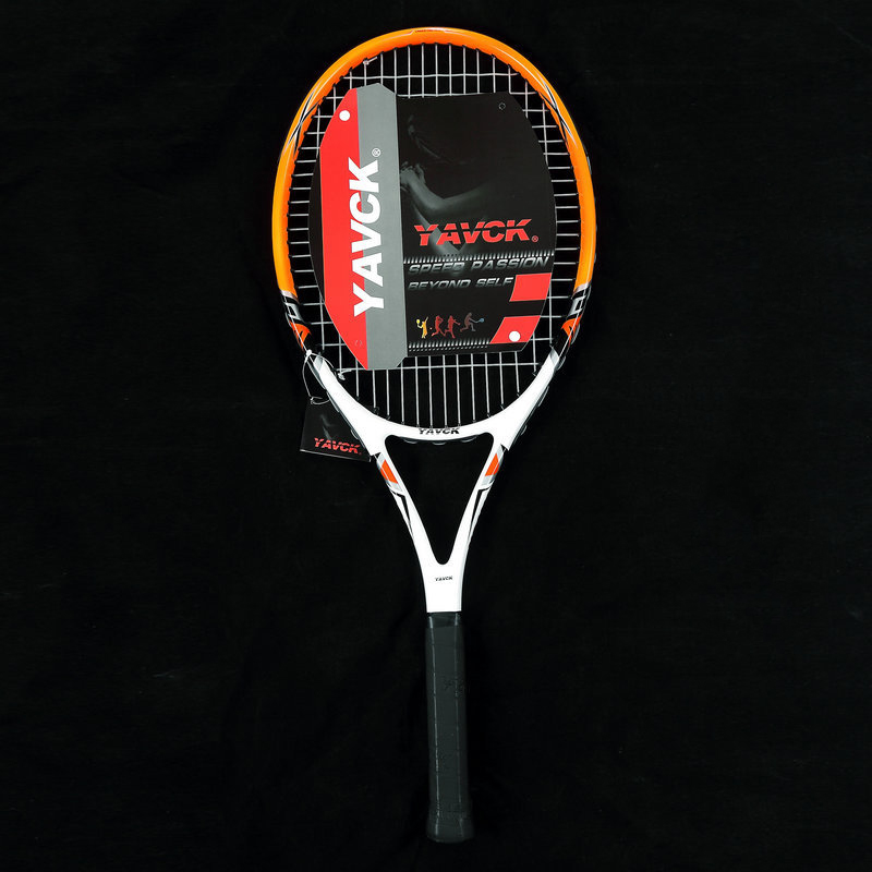Ultra Light Aluminum Alloy Carbon Tennis Racket For Adult Training Racquets String Bag Men Women Padel: Orange
