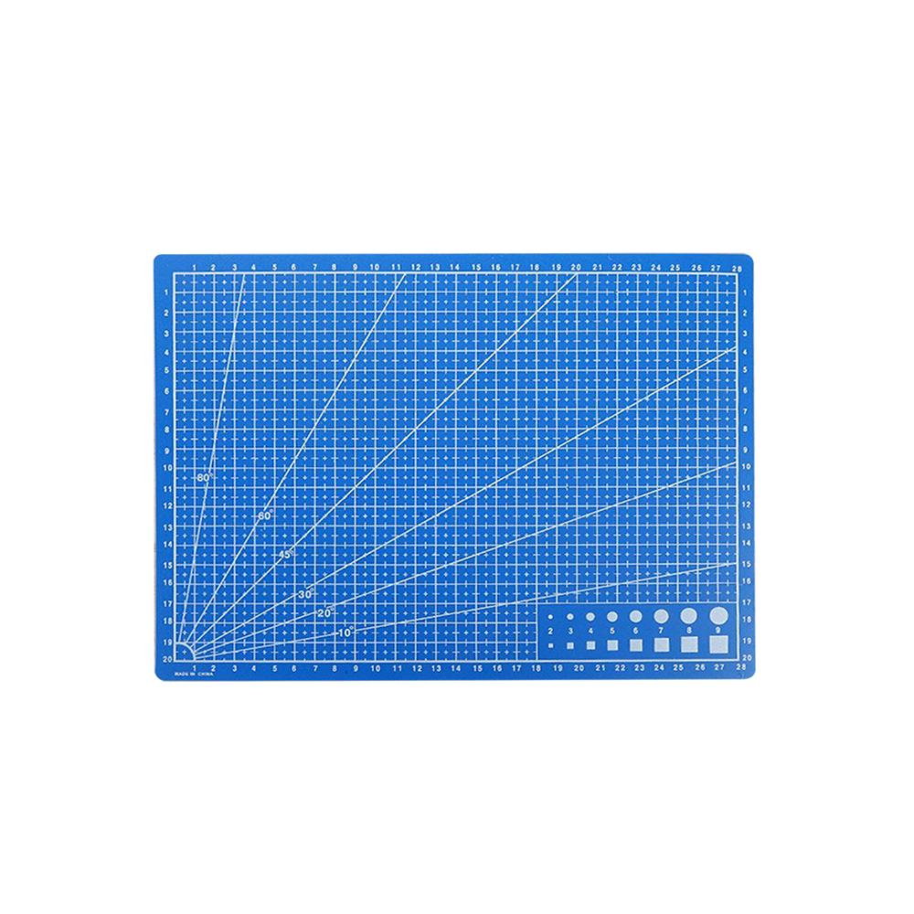 3 Colors A4 PVC Double-sided Grid Lines Cutting Board Mat Self-healing Cutting Pad DIY: Blue
