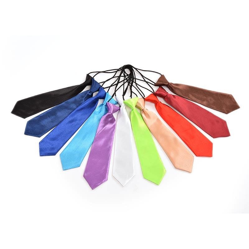 Cravate élastique solide pour enfants, accessoires de costume, chemise, petite cravate de mariage pour garçons