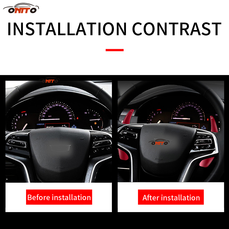 2 Stks/partij Auto Stuurwiel Shift Paddle Uitbreiding Shifter Accessoire Fit Voor Ats ATS-L CT6 40T CT6 28T auto Styling Rood/Zwart