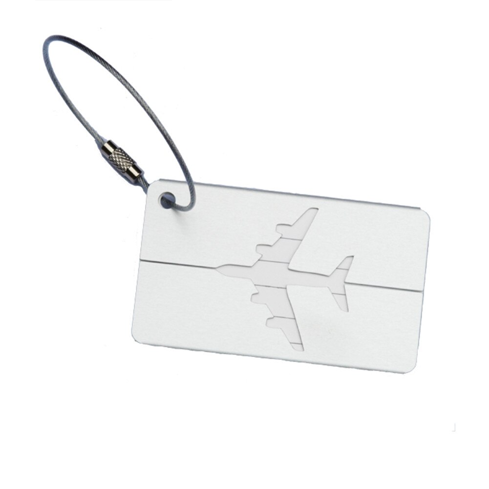Reizen Aluminium Vliegtuig Kofferlabels Koffer Label Naam Adres Id Bagagelabel